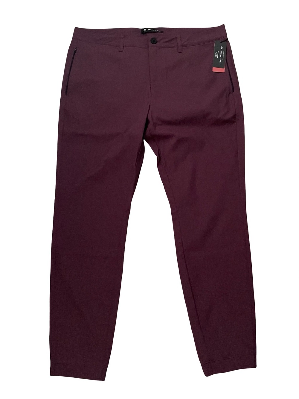 Travis Mathew Sport Mode Jogger Pant Mens Size 36 Mauve Wine Performance Golf